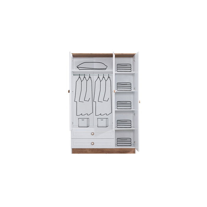 Hanah Home Beta 3 Marrón y Blanco